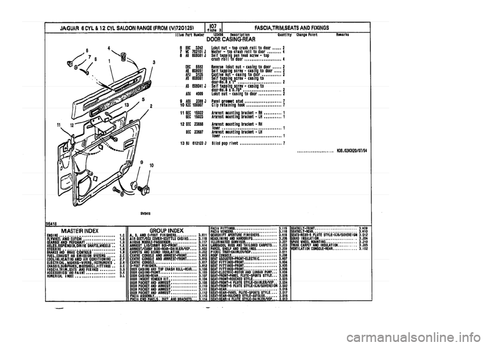 JAGUAR XJ 1994 2.G Parts Catalogue 3 