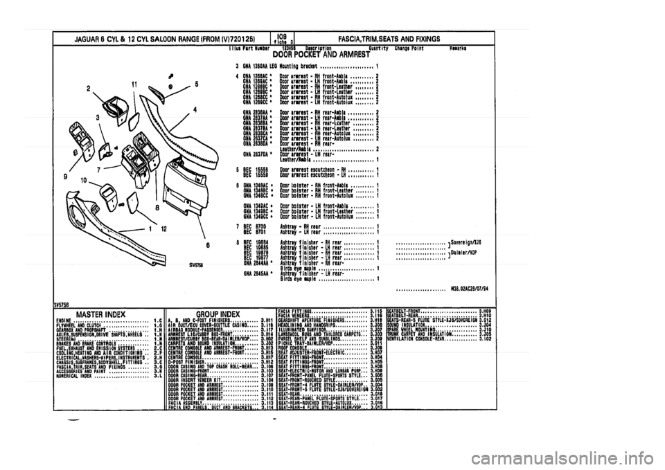JAGUAR XJ 1994 2.G Parts Catalogue 3 