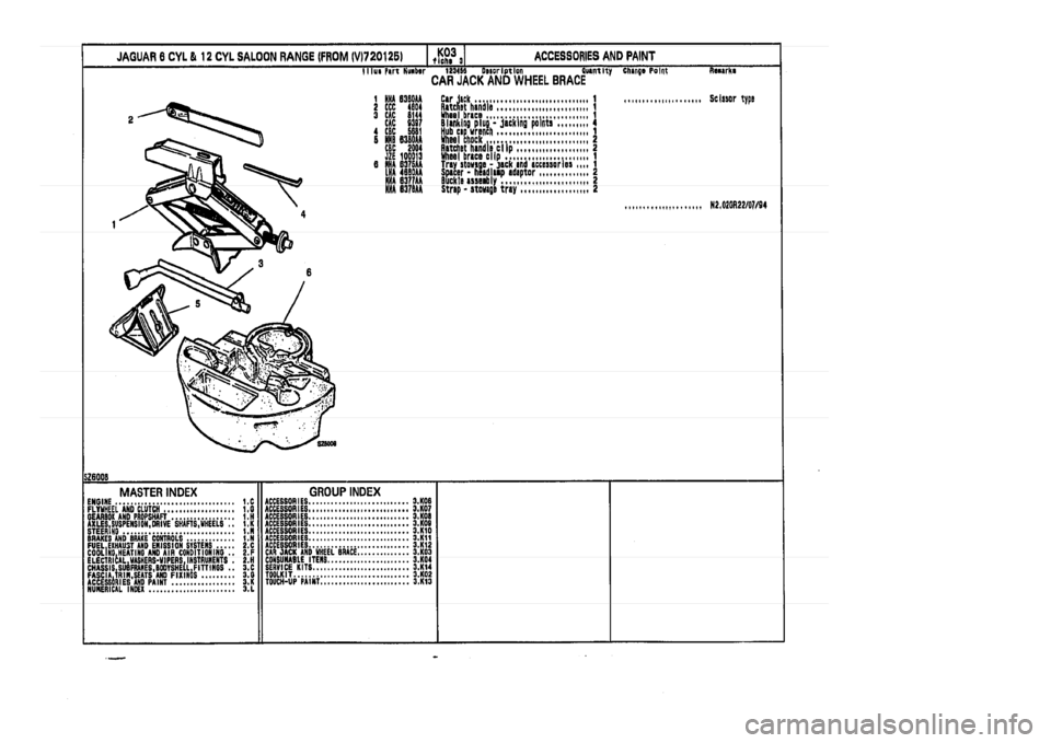 JAGUAR XJ 1994 2.G Parts Catalogue 3 