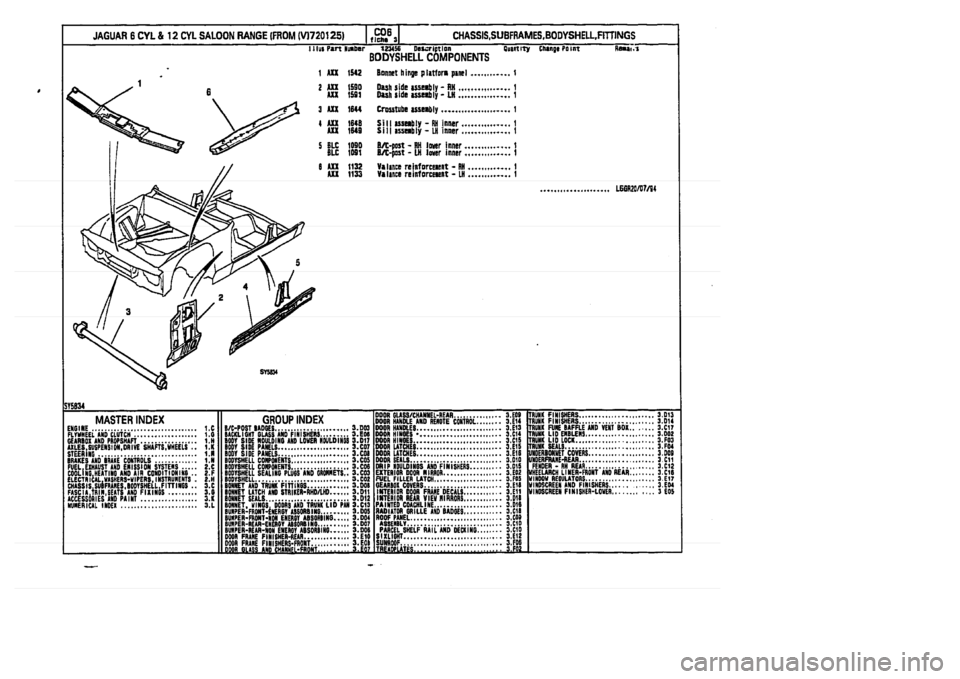 JAGUAR XJ 1994 2.G Parts Catalogue 3 