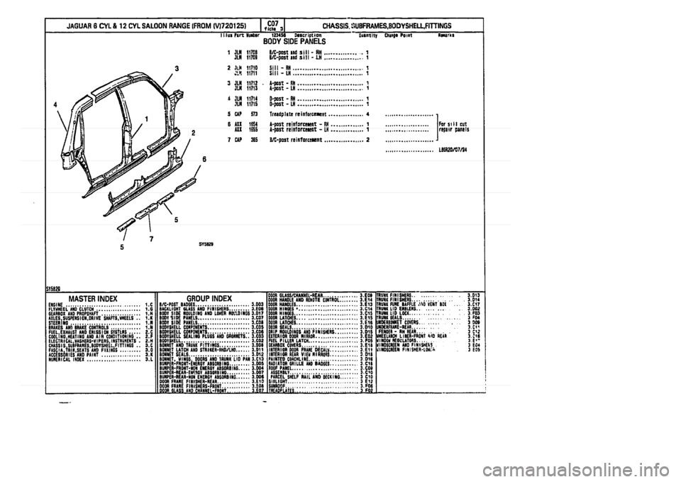 JAGUAR XJ 1994 2.G Parts Catalogue 3 