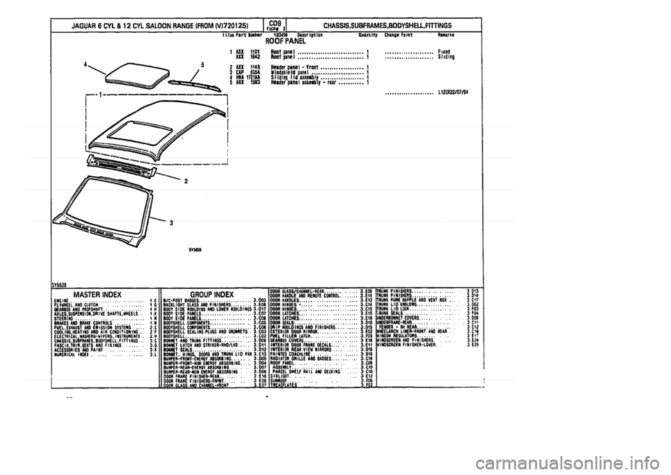 JAGUAR XJ 1994 2.G Parts Catalogue 3 