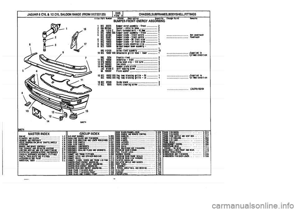 JAGUAR XJ 1994 2.G Parts Catalogue 3 