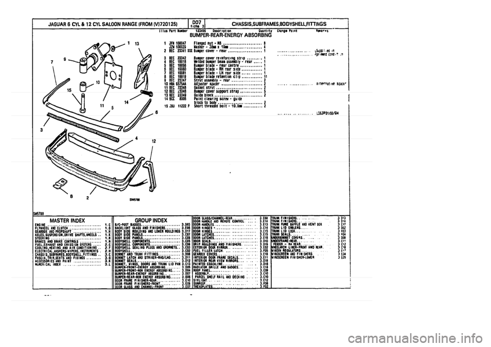 JAGUAR XJ 1994 2.G Parts Catalogue 3 