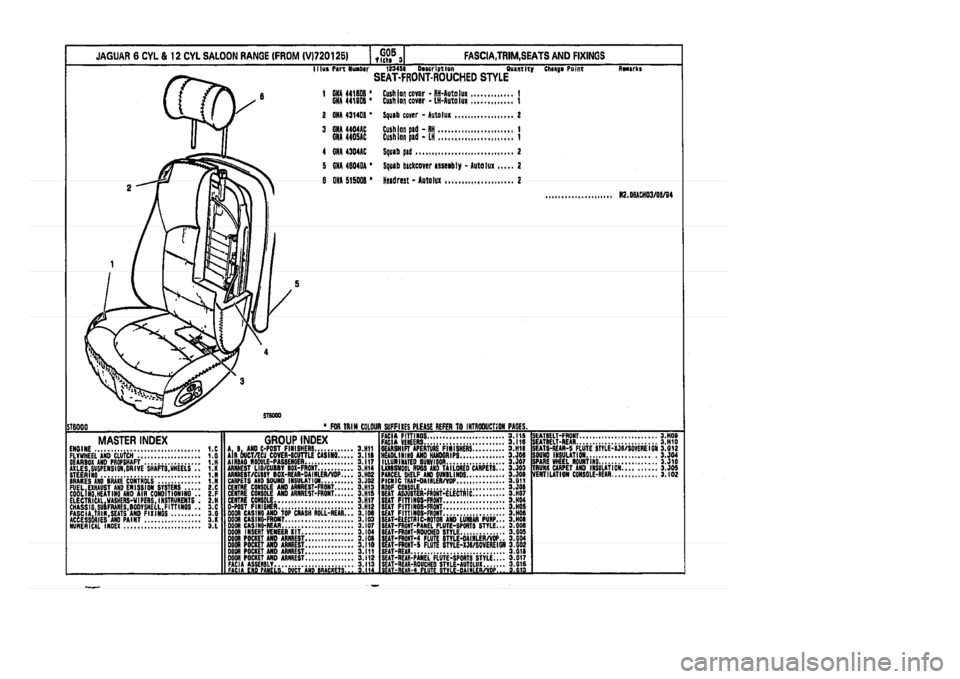 JAGUAR XJ 1994 2.G Parts Catalogue 3 