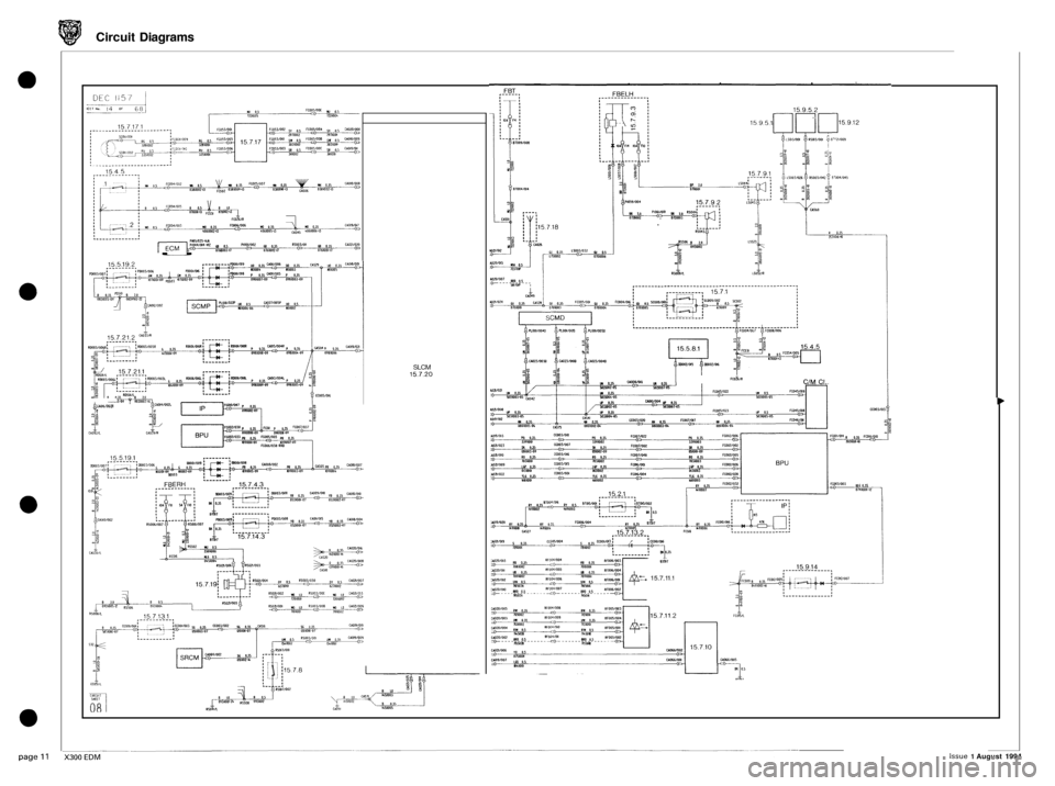 JAGUAR XJ6 1994 2.G Electrical Diagnostic Manual Circuit Diagrams 
U 
g,,,,,,,m--- 
SLCM 15.7.20 CIM CI FCOTsrn 
BTU1 
15.7.1 1.1 
Issue 1 August 1994  