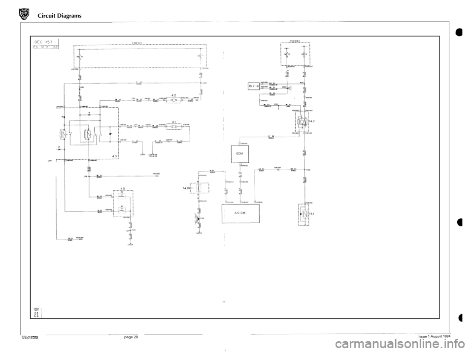JAGUAR XJ6 1994 2.G Electrical Diagnostic Manual wag OOEX ~- 
IOOiWGjl 
<- TO0168014 
UWS1 
200~ru so I8 
I 16P1 4  
