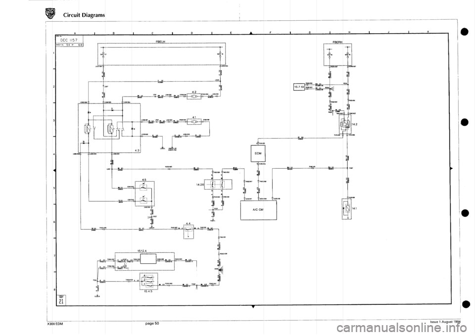 JAGUAR XJ6 1994 2.G Electrical Diagnostic Manual 