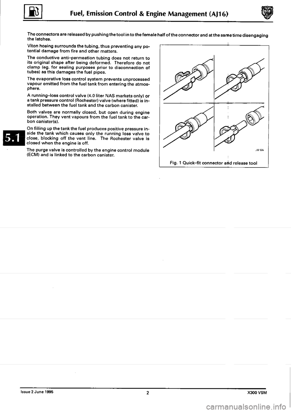 JAGUAR XJ6 1994 2.G Workshop Manual Second Edition 