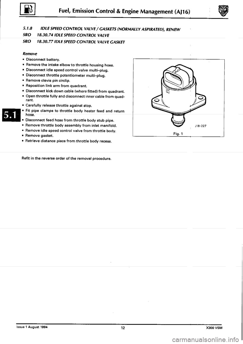 JAGUAR XJ6 1994 2.G Workshop Manual Second Edition 
