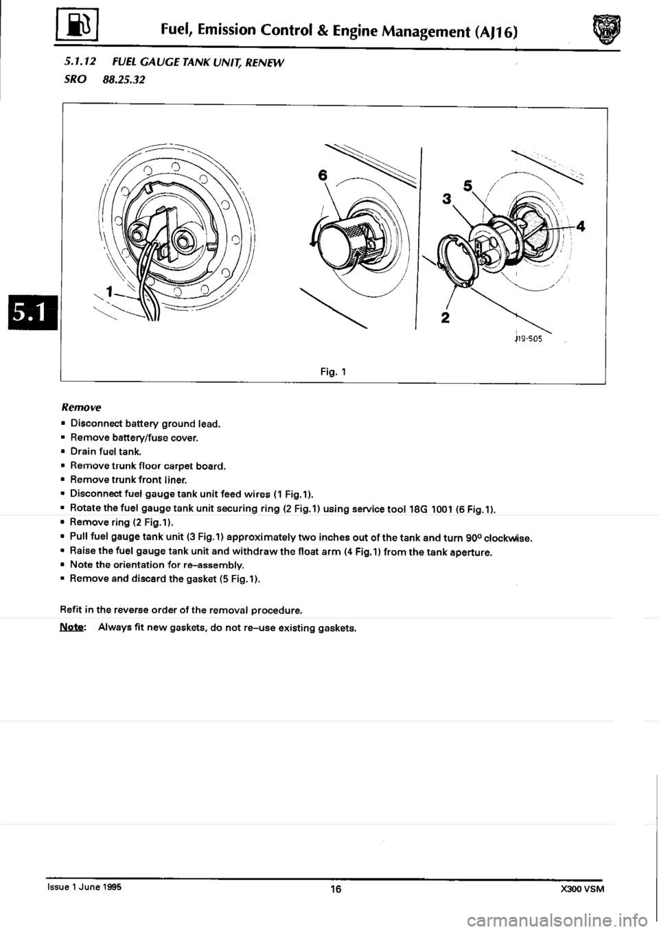 JAGUAR XJ6 1994 2.G Workshop Manual Second Edition 