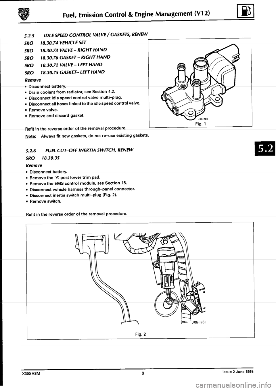 JAGUAR XJ6 1994 2.G Workshop Manual Second Edition 
