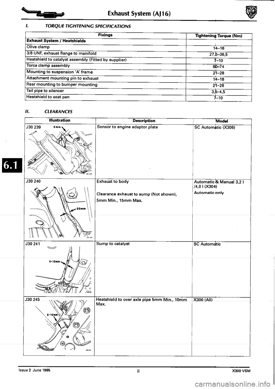 JAGUAR XJ6 1994 2.G Workshop Manual Second Edition 