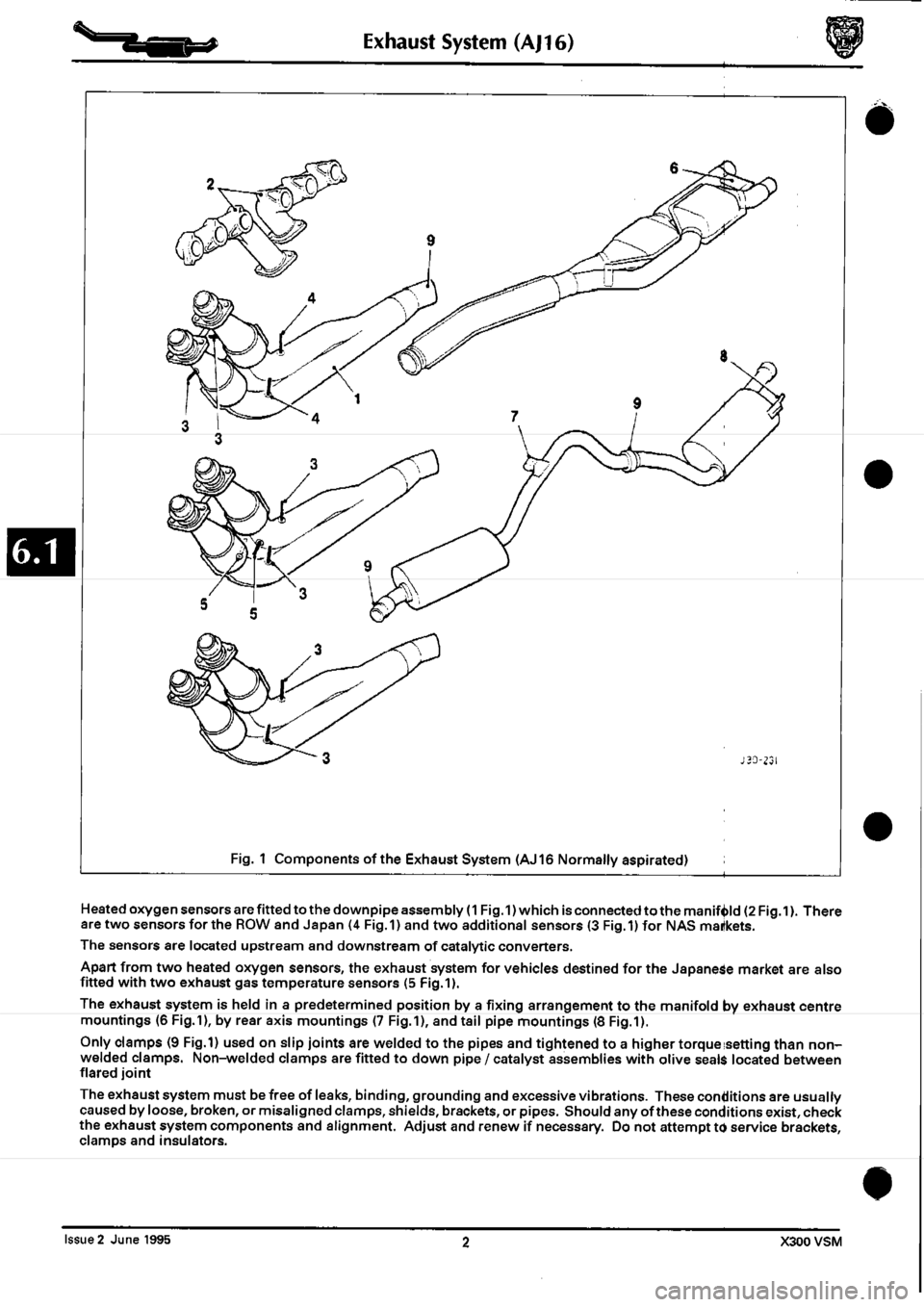 JAGUAR XJ6 1994 2.G Workshop Manual Second Edition 