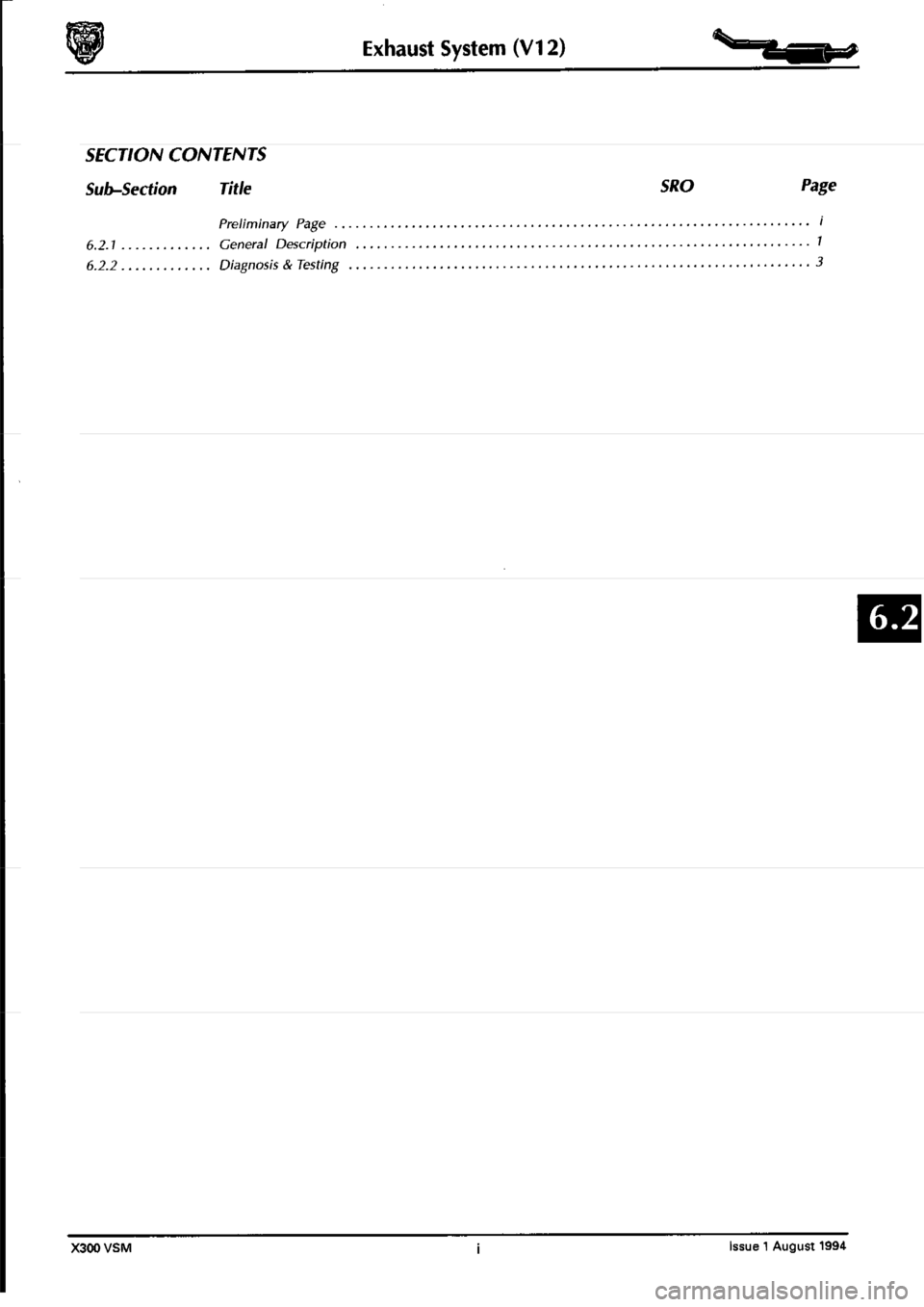 JAGUAR XJ6 1994 2.G Workshop Manual Second Edition 