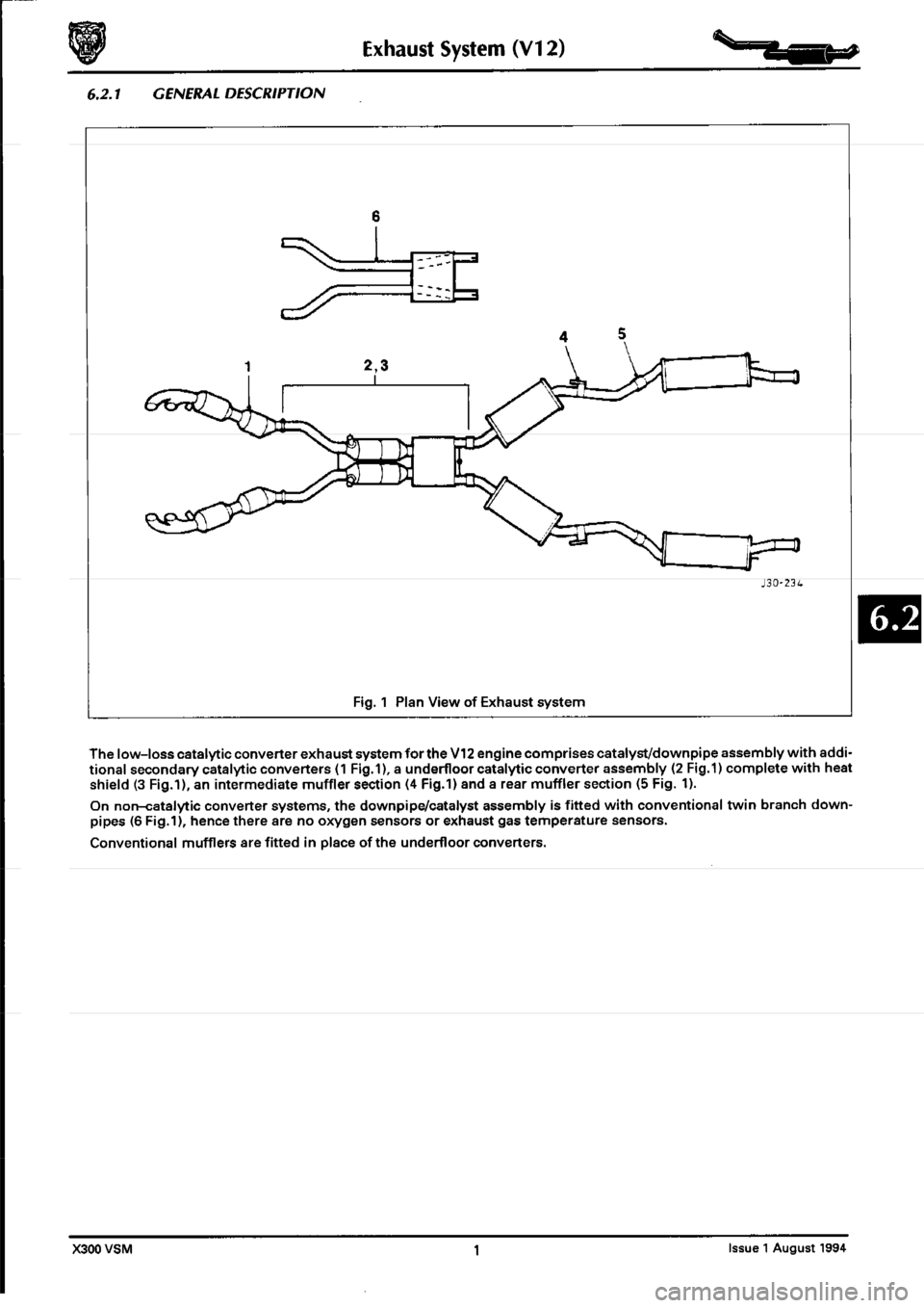 JAGUAR XJ6 1994 2.G Workshop Manual Second Edition 