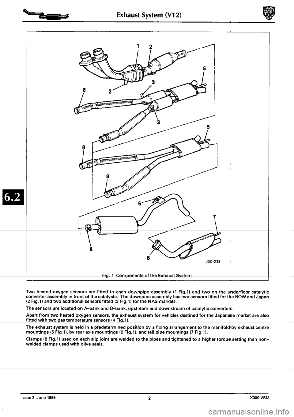 JAGUAR XJ6 1994 2.G Workshop Manual Second Edition 