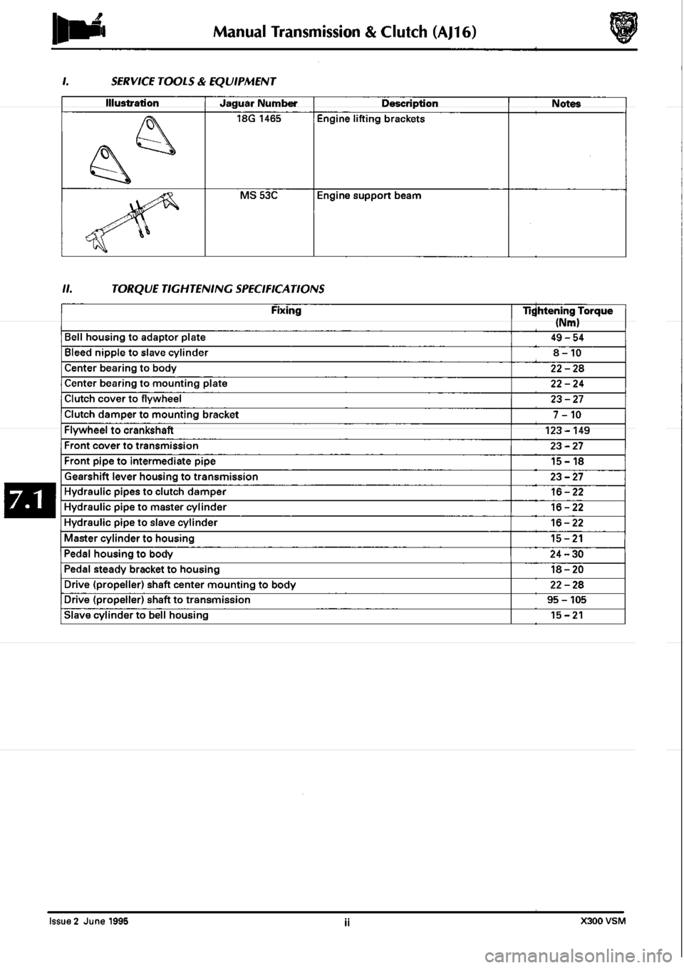 JAGUAR XJ6 1994 2.G Workshop Manual Second Edition 
