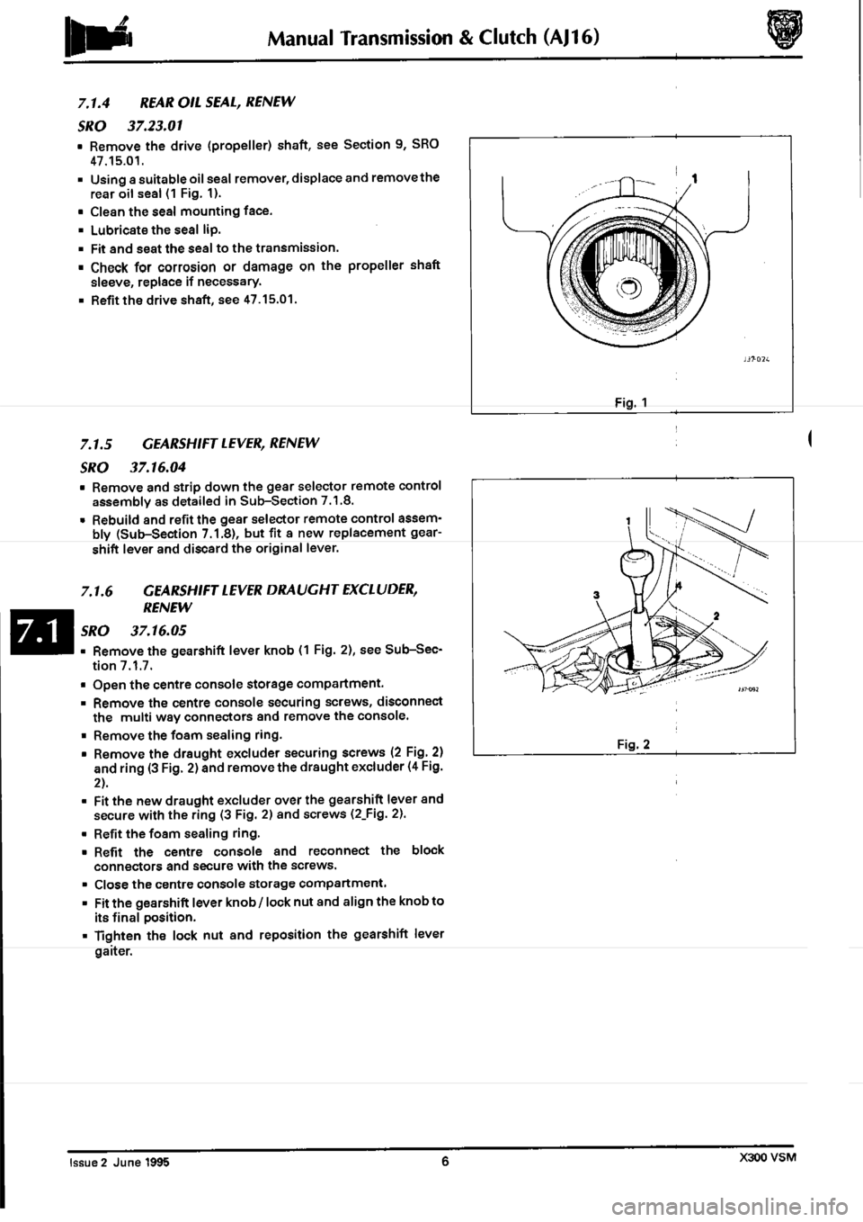 JAGUAR XJ6 1994 2.G Workshop Manual Second Edition 