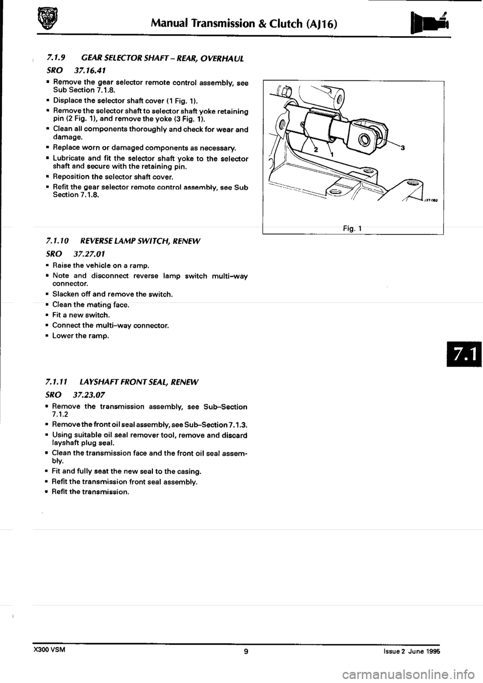 JAGUAR XJ6 1994 2.G Workshop Manual Second Edition 