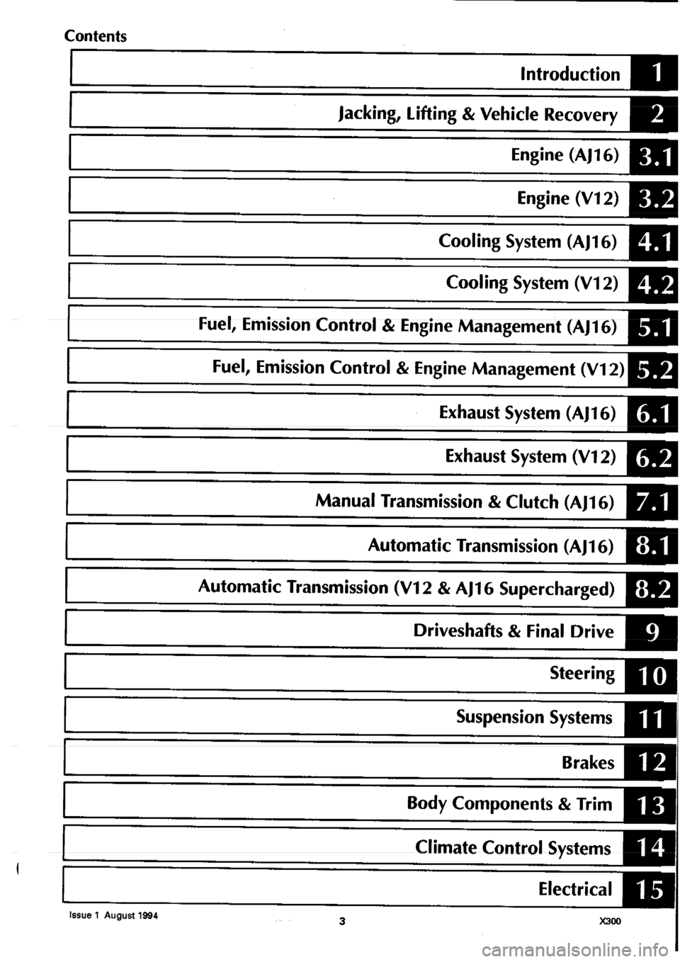 JAGUAR XJ6 1994 2.G Workshop Manual Second Edition 
