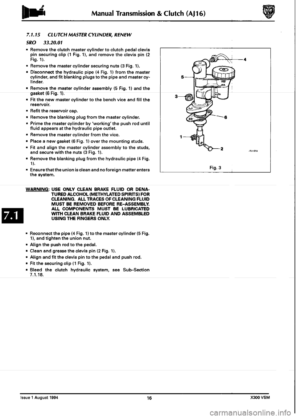 JAGUAR XJ6 1994 2.G Workshop Manual Second Edition 
