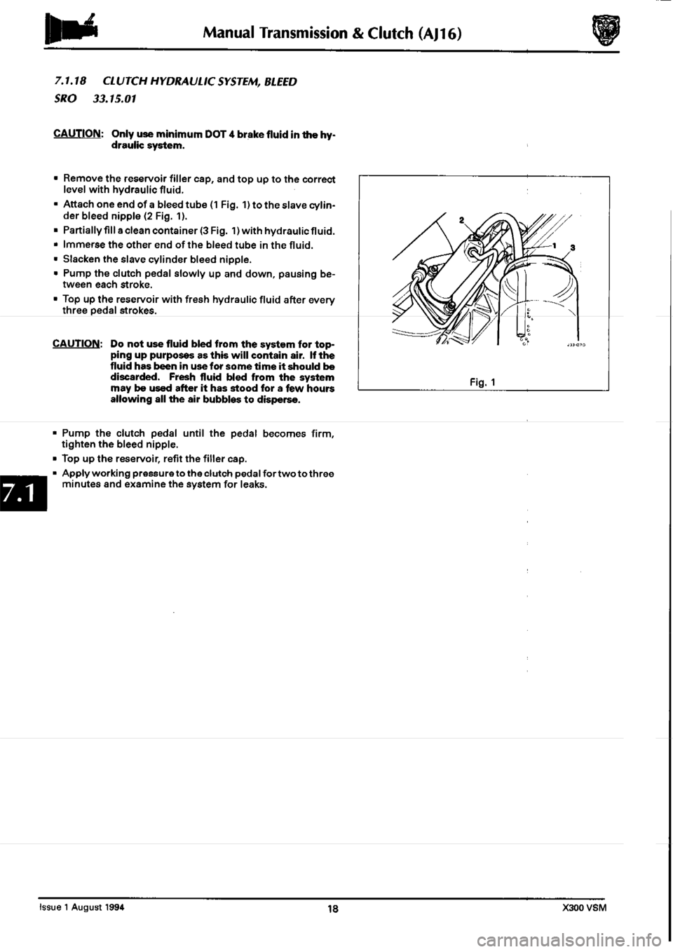 JAGUAR XJ6 1994 2.G Workshop Manual Second Edition 