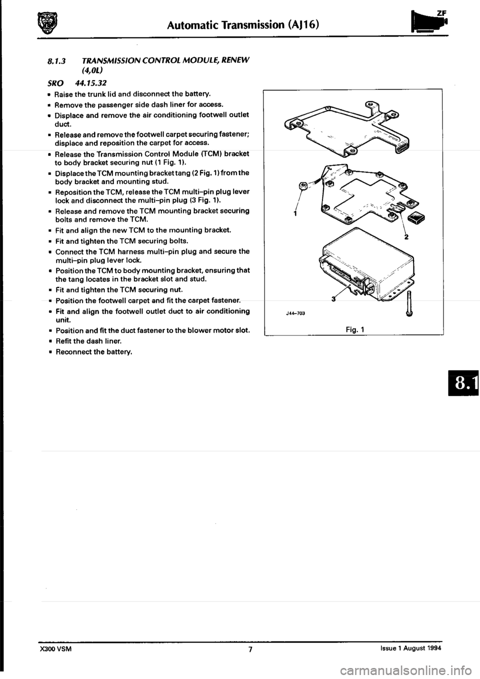 JAGUAR XJ6 1994 2.G Workshop Manual Second Edition 
