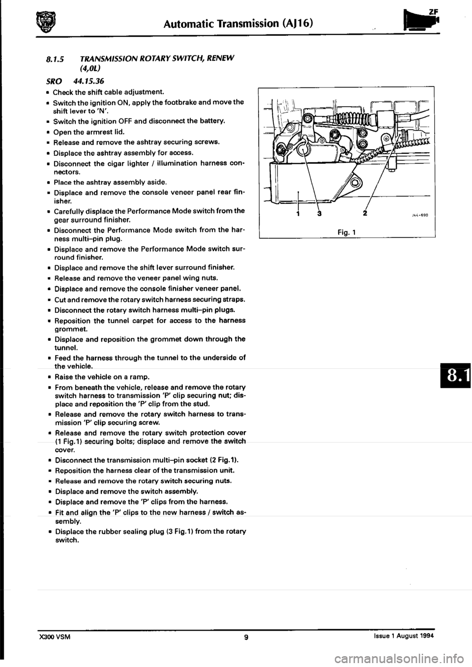 JAGUAR XJ6 1994 2.G Workshop Manual Second Edition 
