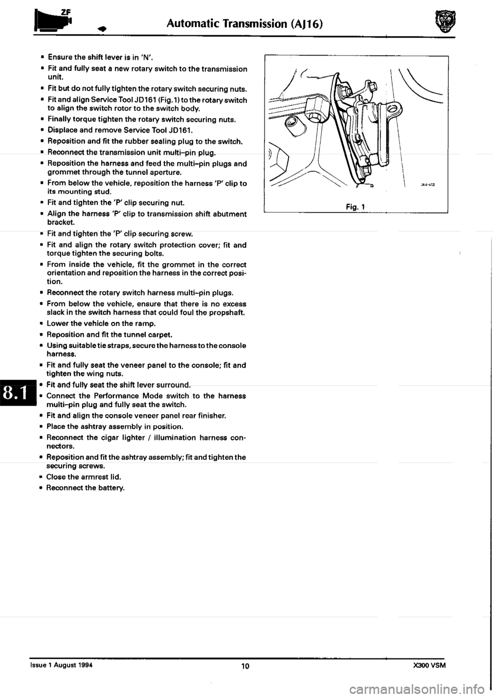 JAGUAR XJ6 1994 2.G Workshop Manual Second Edition 