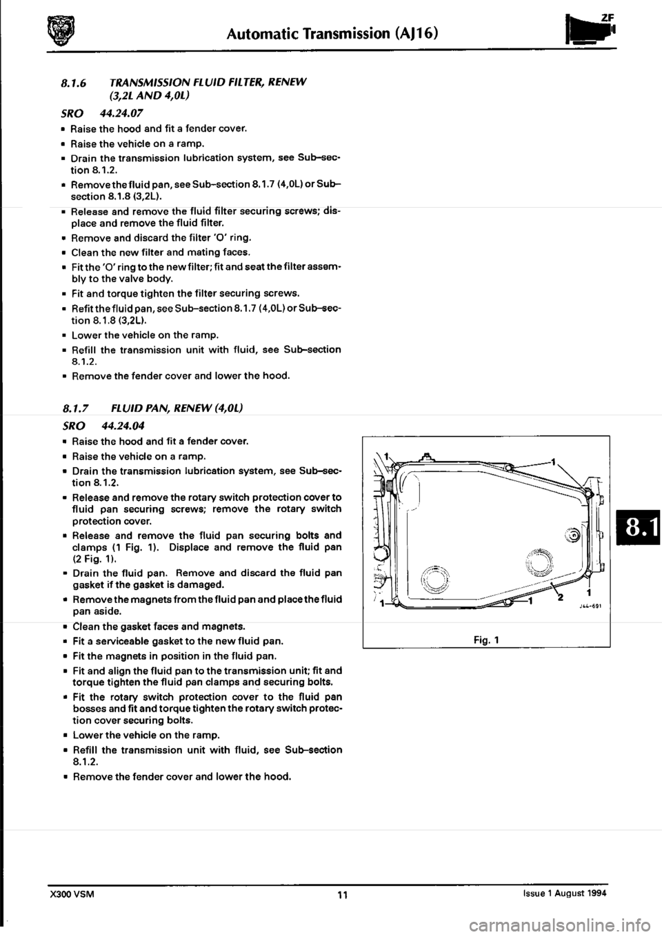 JAGUAR XJ6 1994 2.G Workshop Manual Second Edition 