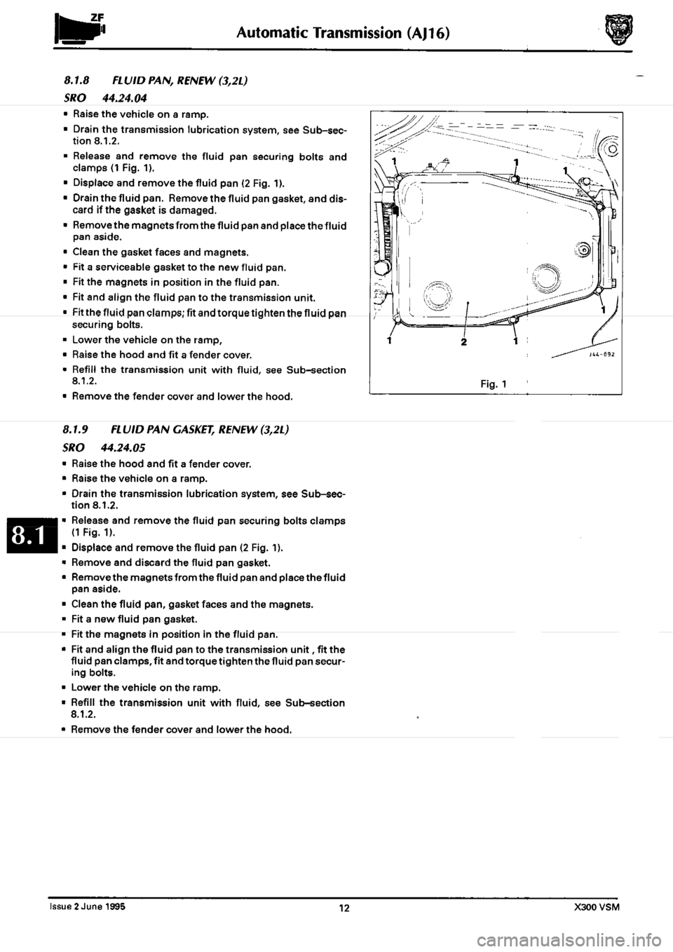 JAGUAR XJ6 1994 2.G Workshop Manual Second Edition 