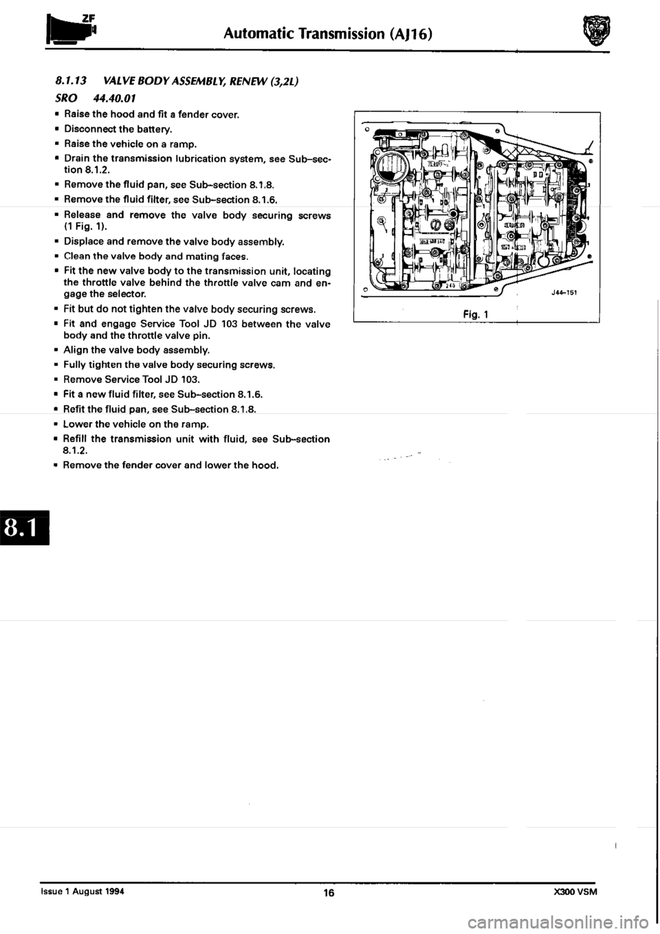 JAGUAR XJ6 1994 2.G Workshop Manual Second Edition 