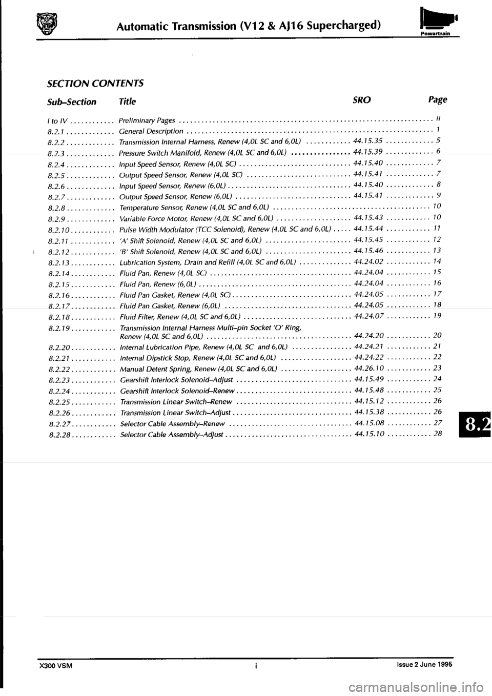 JAGUAR XJ6 1994 2.G Workshop Manual Second Edition 