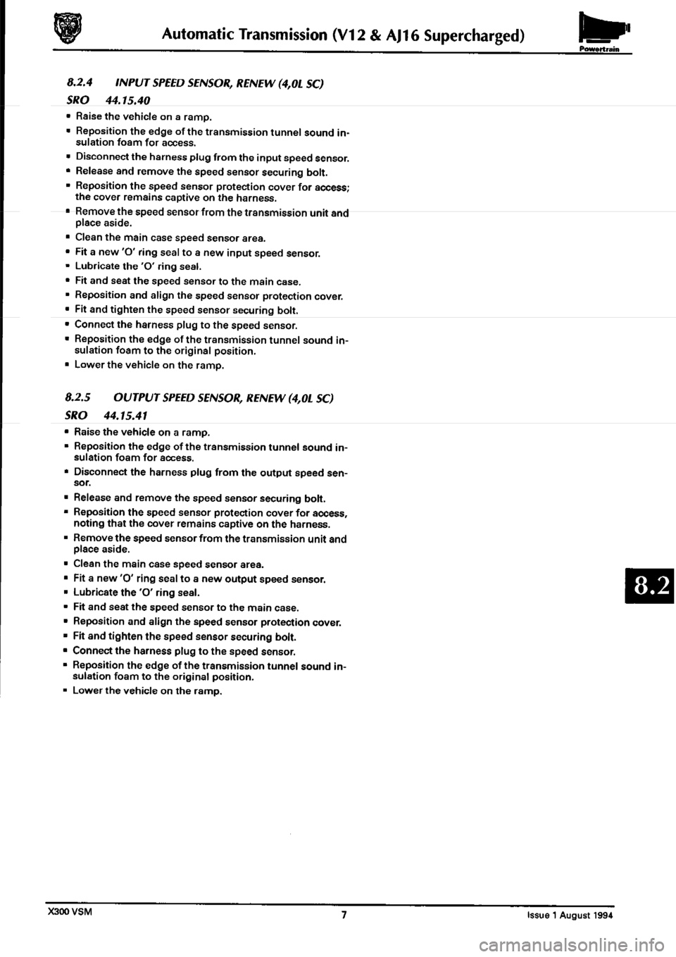 JAGUAR XJ6 1994 2.G Workshop Manual Second Edition 