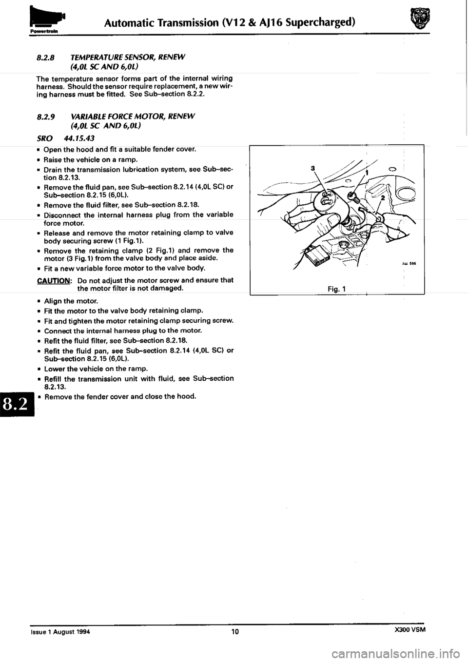 JAGUAR XJ6 1994 2.G Workshop Manual Second Edition 