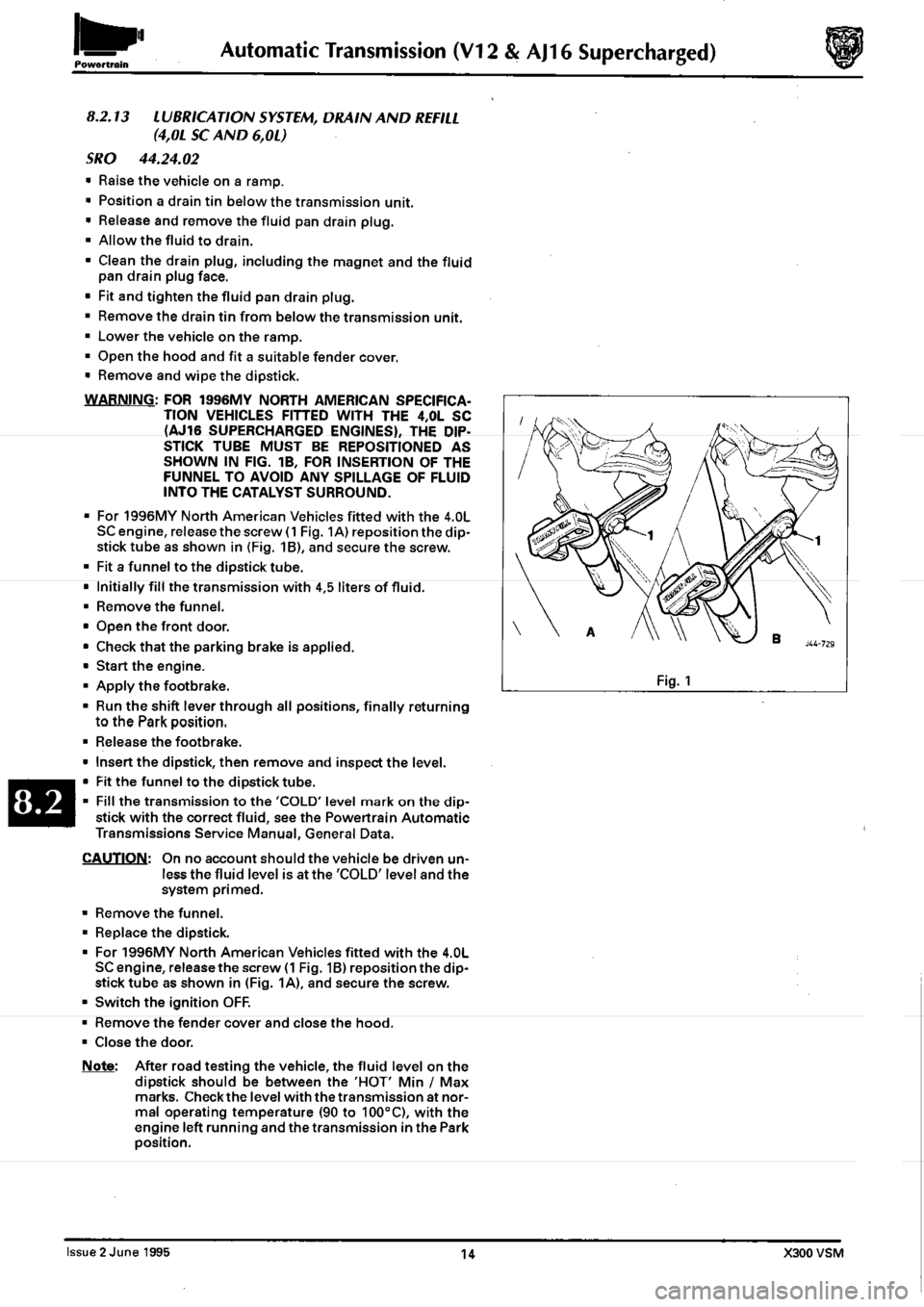 JAGUAR XJ6 1994 2.G Workshop Manual Second Edition 