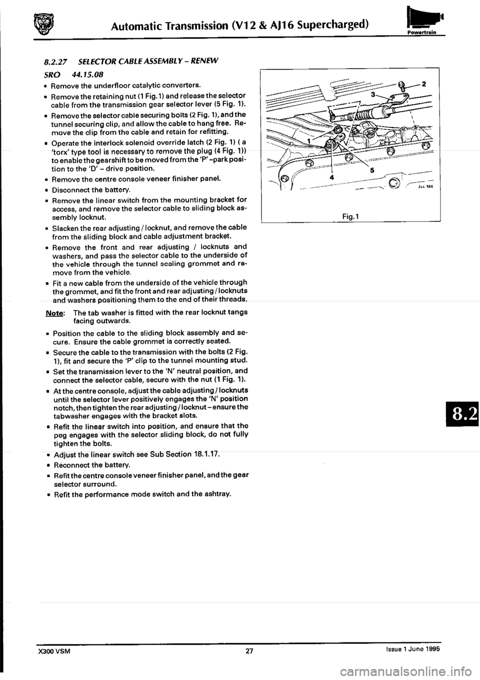 JAGUAR XJ6 1994 2.G Workshop Manual Second Edition 
