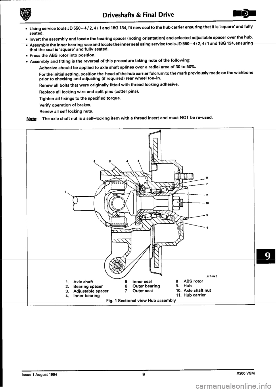 JAGUAR XJ6 1994 2.G Workshop Manual Second Edition 