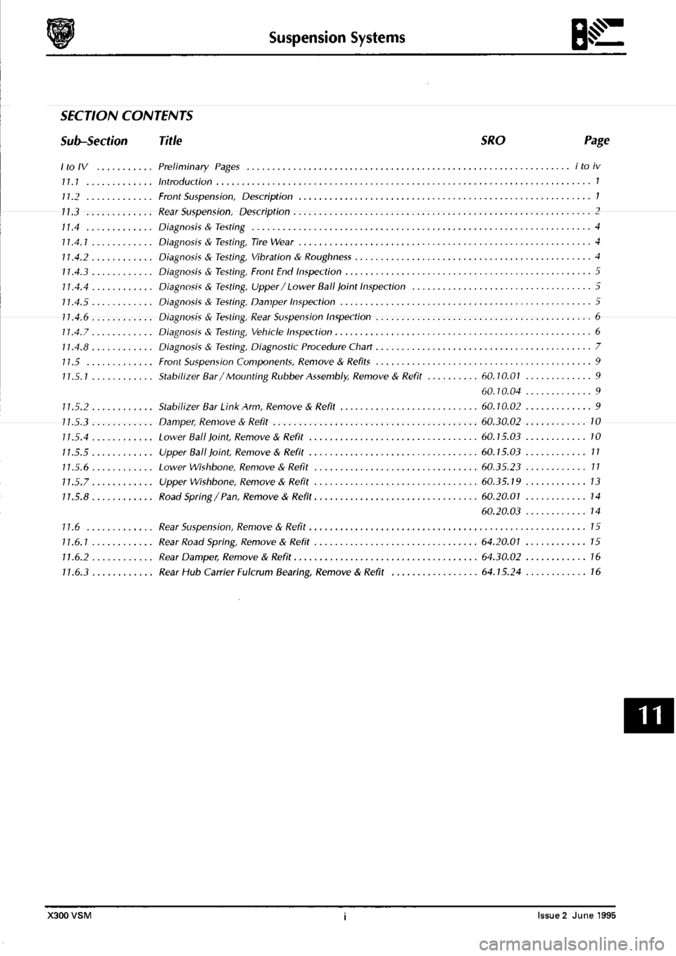 JAGUAR XJ6 1994 2.G Workshop Manual Second Edition 