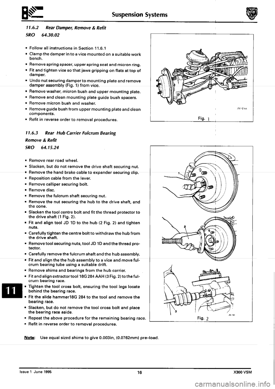 JAGUAR XJ6 1994 2.G Workshop Manual Second Edition 