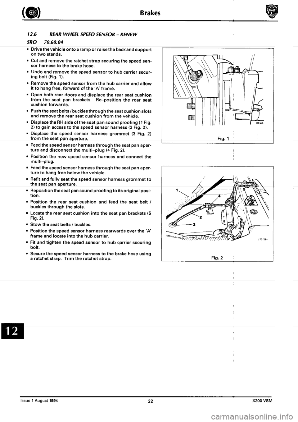 JAGUAR XJ6 1994 2.G Workshop Manual Second Edition 