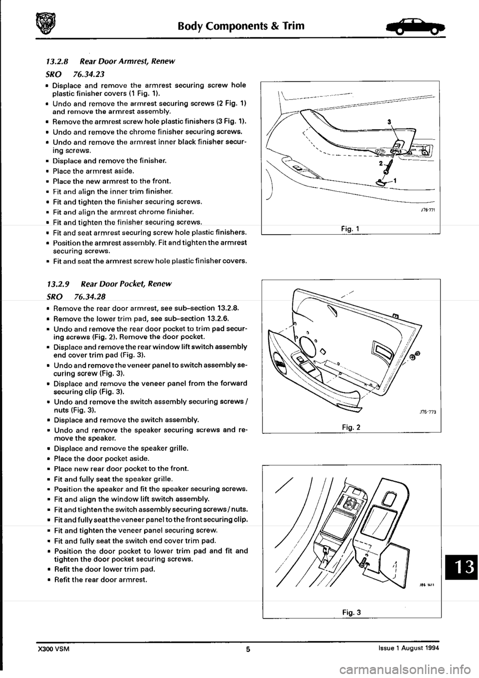 JAGUAR XJ6 1994 2.G Workshop Manual Second Edition 