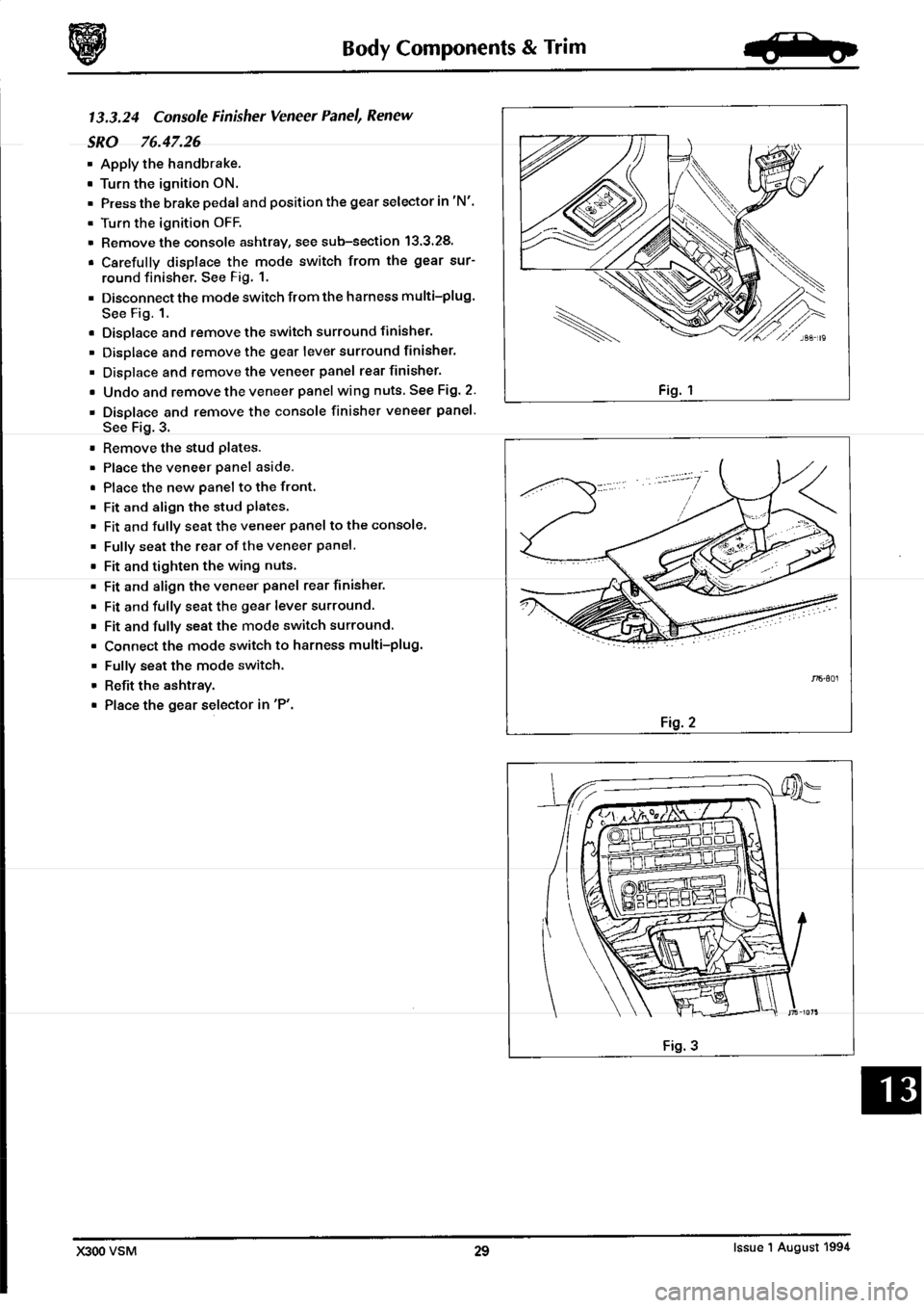 JAGUAR XJ6 1994 2.G Workshop Manual Second Edition 
