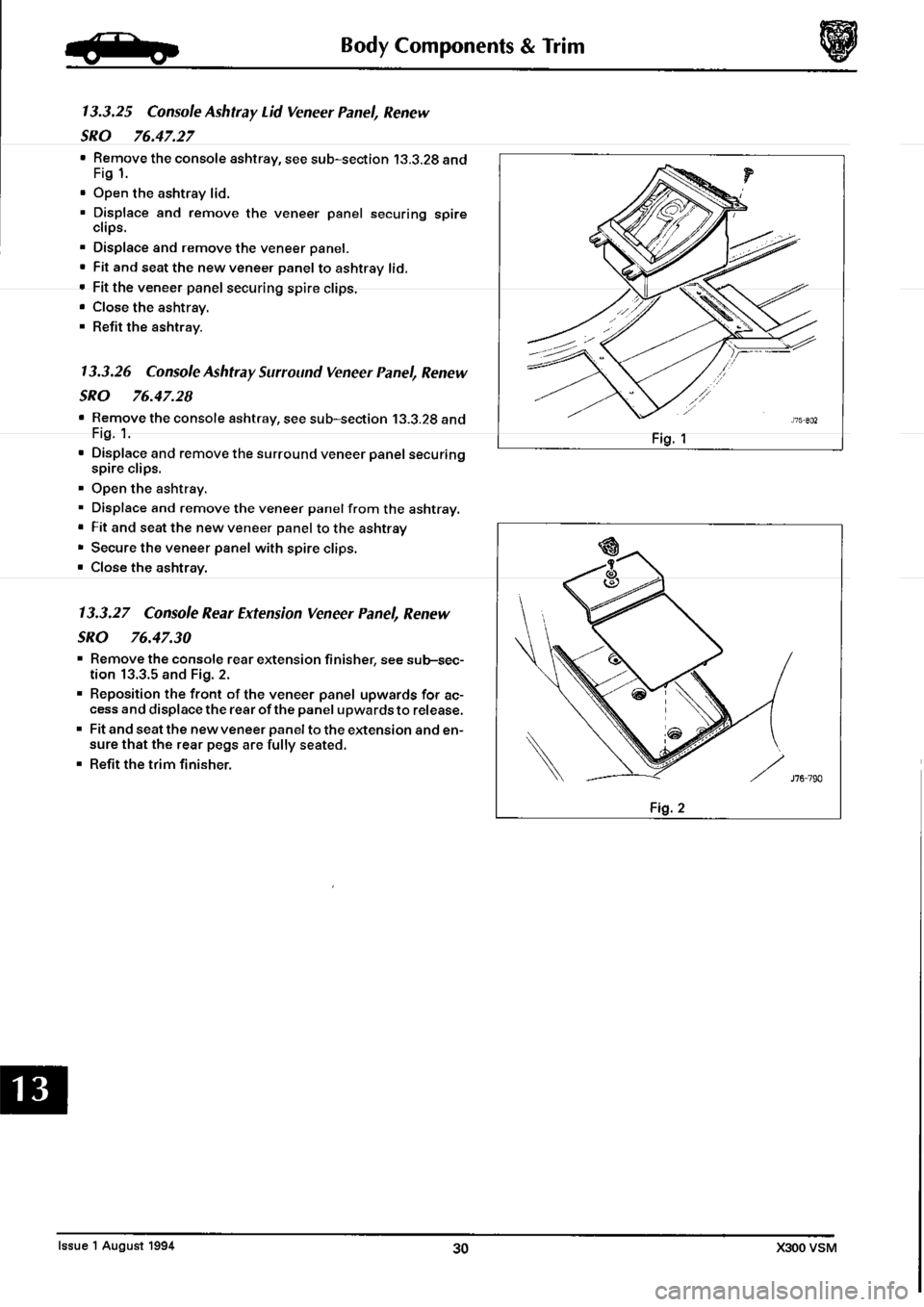 JAGUAR XJ6 1994 2.G Workshop Manual Second Edition 