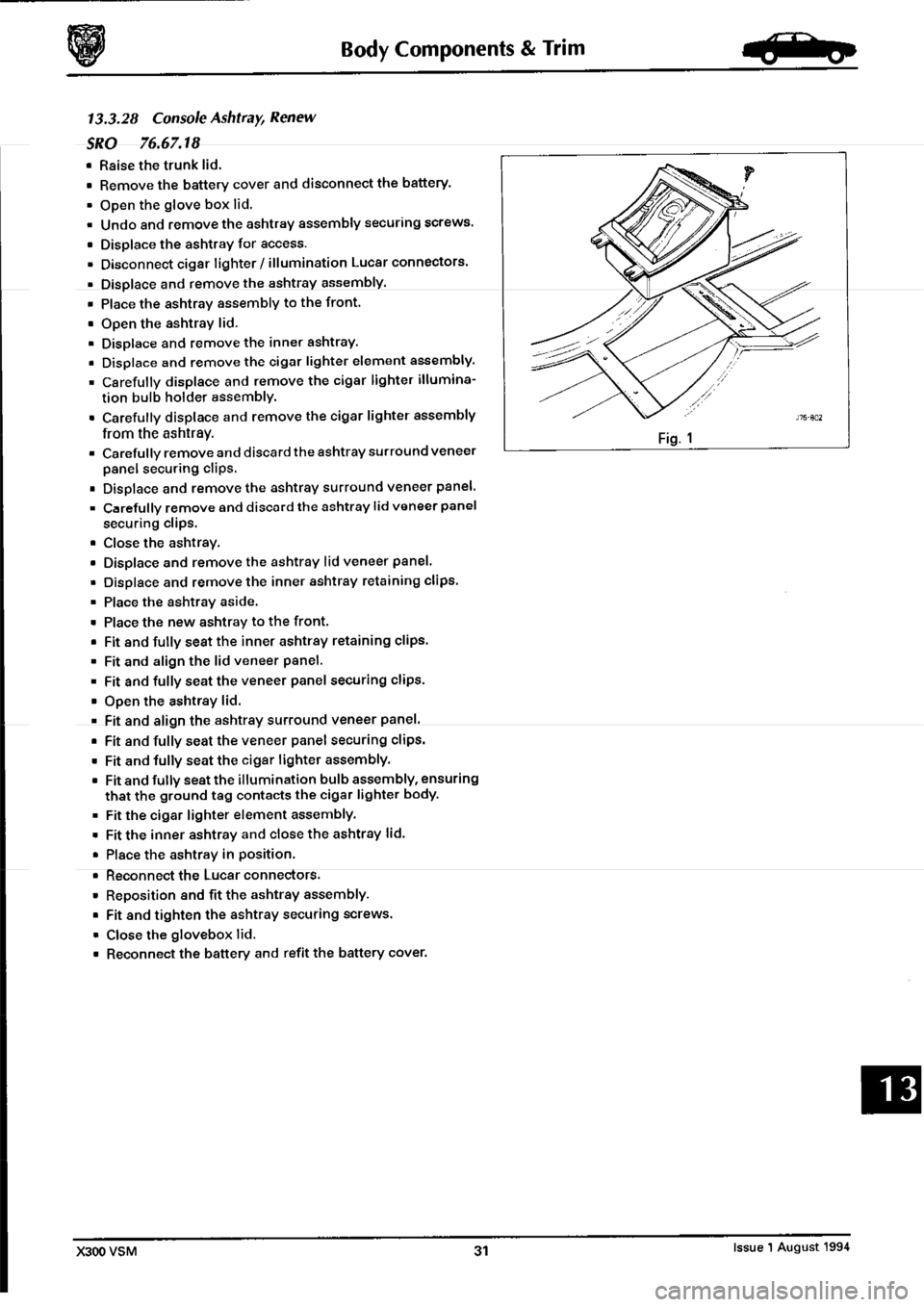JAGUAR XJ6 1994 2.G Workshop Manual Second Edition 