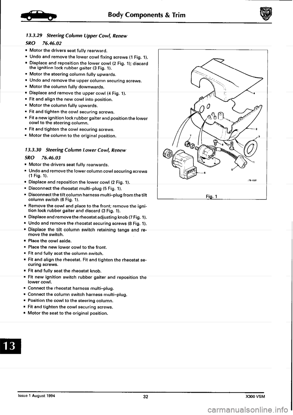 JAGUAR XJ6 1994 2.G Workshop Manual Second Edition 