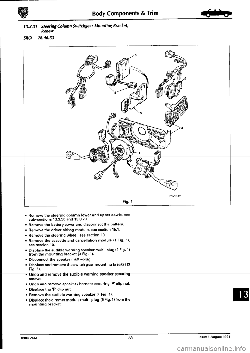 JAGUAR XJ6 1994 2.G Workshop Manual Second Edition 