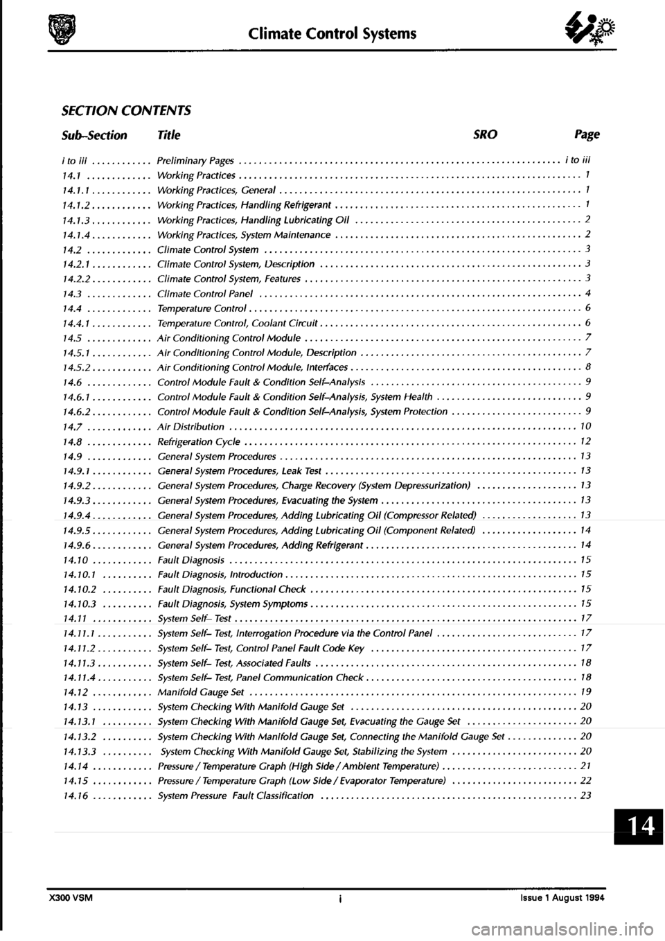 JAGUAR XJ6 1994 2.G Workshop Manual Second Edition 