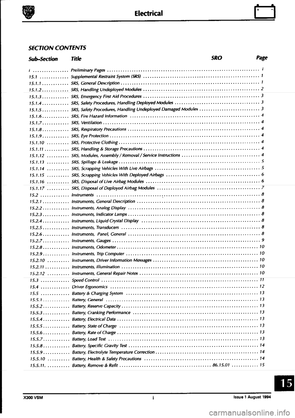 JAGUAR XJ6 1994 2.G Workshop Manual Second Edition 